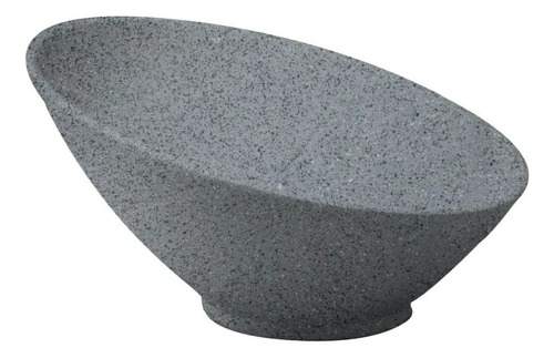 6 Tazon Bowl Inclinado Melamina Granite Gris 25 Cm
