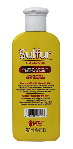 Grisi Sulfur, Gel Limpiador Facial Contra El Acné, Gel De Li