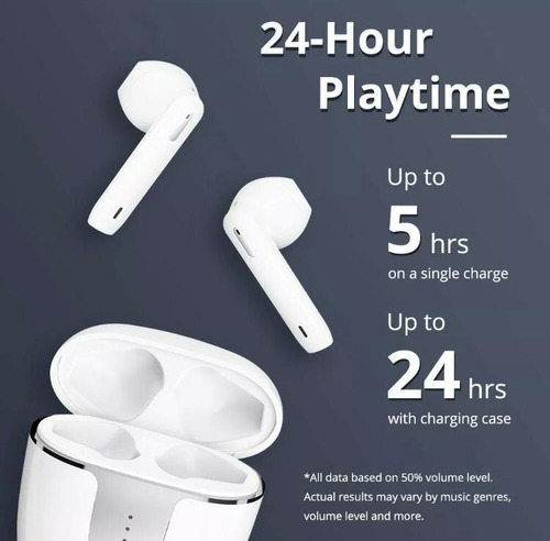 Auricular in-ear gamer inalámbrico Tronsmart Onyx Ace blanco con luz LED