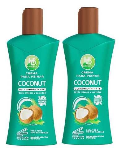 Crema Para Peinar Coconut By Hd Cosmetics