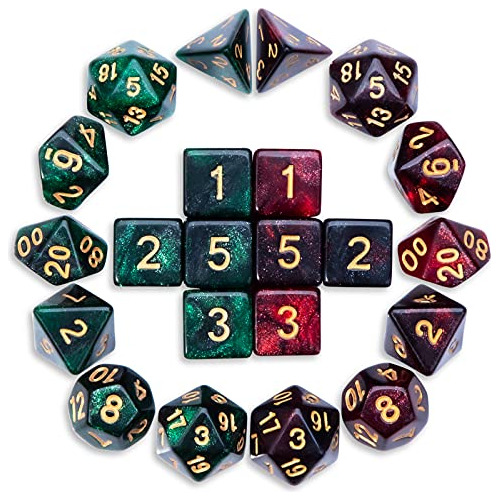 Ciaraq Dnd Dice Sets  2 X 11 Dados Poliedricos (22 Piezas)