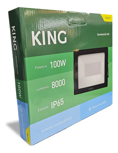 Reflector Led King 100w Alta Potencia Ip65 Apto Exterior