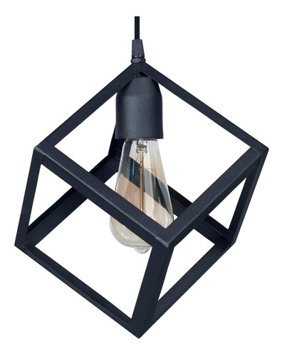 Imagen 1 de 10 de Colgante Cubo Artefacto De Iluminación Minimalista Ferrolux