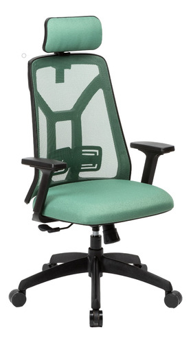 Sillón Tokio Colores Ergonómico C/cab, Brazos Reg. Rossi Color Verde Material Del Tapizado Tela Marathon