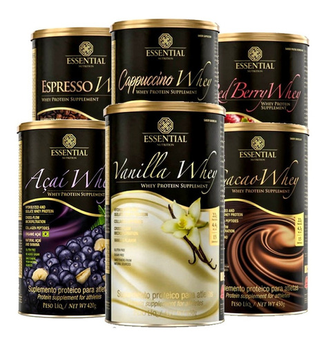 Whey Essential Escolha 1 Sabor 450g Cacao Vanilla Capuccino 