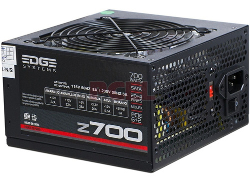 Fuente De Poder Acteck 700w 28 Pin Sata Gris Z-700 Es-050 /v