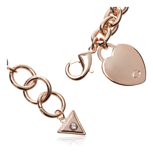 Guess Basic G Logo Corazón Link Pulsera Una Talla