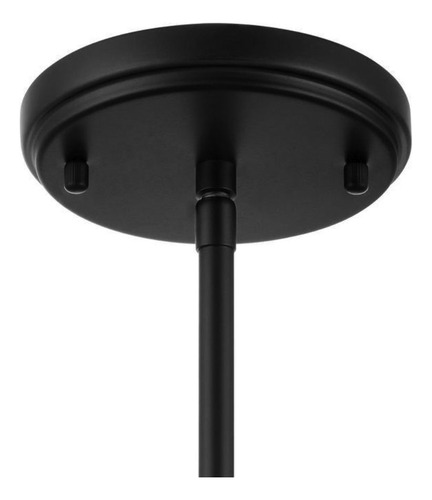 Lampara De Techo Colgante Moderna De 1 Luz 12'' De Vidrio Estructura Negro