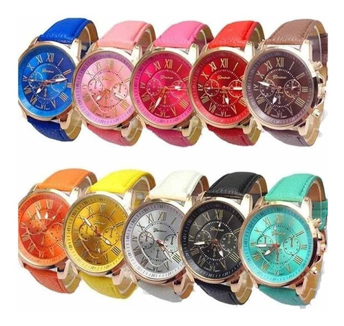 Relojes Geneva Al Por Mayor, Informales Para Hombre/mujer