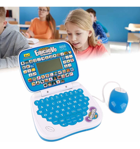 Computadora Portátil Bilingüe Para Niños Azul