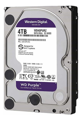 Disco Duro Western Digital Purpura 4tb Interno