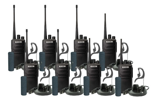 8 Radios Uhf Pro1000 16 Canales Compatible Kenwood Motorola
