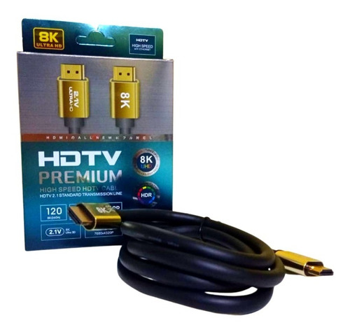 Cable Hdmi 1.5m 8k 2.1v Ultra Hd 4320p Alta Velocidad 60hz 