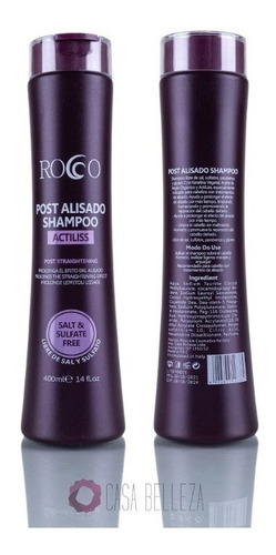 Rocco Post Alisado Shampoo Rocco Sin Sal 400 Ml Botella 400 mL