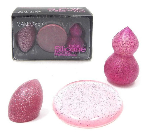Imagen 1 de 1 de Set X3 Esponjas Para Maquillaje De Silicona 4705 Make Over
