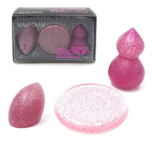 Set X3 Esponjas Para Maquillaje De Silicona 4705 Make Over