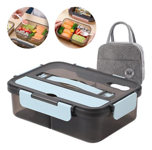 Lonchera Bento Box Para Lunch Con Topper 1.1l Con Lunchbolsa