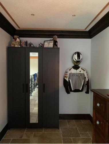 Soporte Porta Casco Moto + Perchero Campera Diseño Nayres