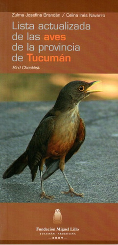 At- Fml- Lista Actualizada De Aves Provincia De Tucumán