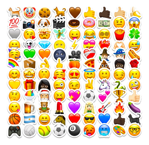 105 Stickers Emojis Vinilo Calcos Impermeables Adhesivos