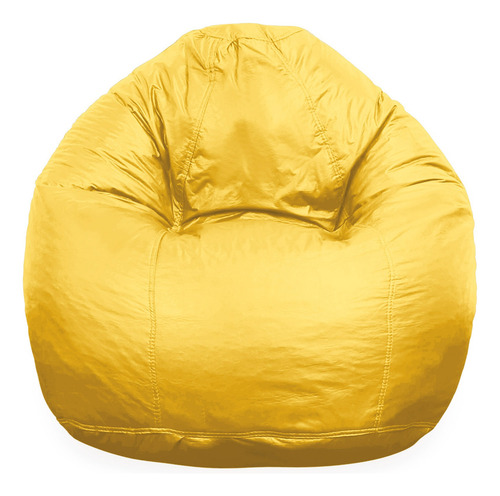 Puff Conforto Com Enchimento Modelo Pêra Quarto Sala Grande Cor Amarelo