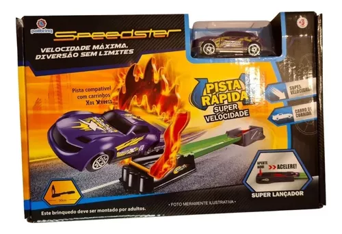 Pista de Carrinhos com Looping Speedster com 4 carrinhos Polibrinq