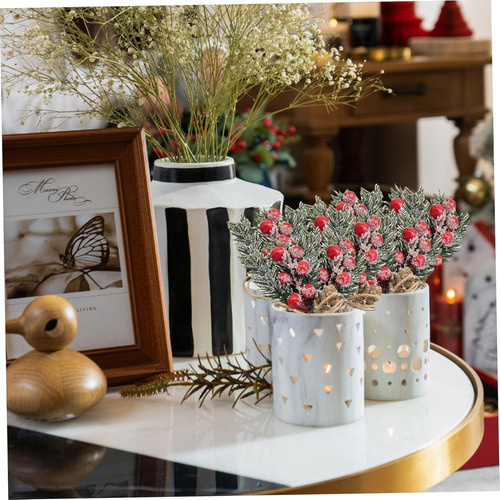 10 Piezas De Adornos Navideños De Bayas De Pino,conos De
