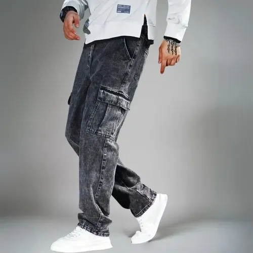 👖 Calça Cargo Masculina Jeans Streetwear
