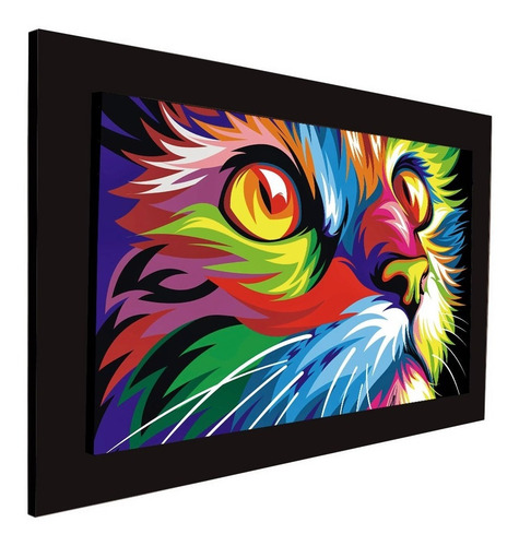 Imagen 2 de 3 de Cuadro 60x40cms Decorativo Gato
