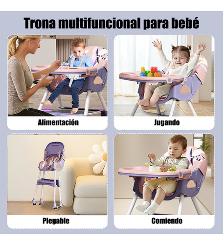 Silla Periquera Portatil De Comer Para Bebe Plegable Asiento