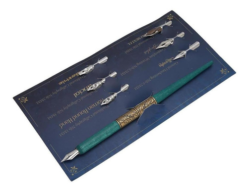 Kit De Pluma Y 6 Plumillas Para Caligrafía Inglesa