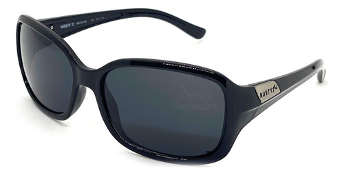 Anteojos De Sol Rusty Marilyn Gafas Mujer Polarizado Optica Lente Negro Polarizado Varilla Negro Brillo Armazón Negro Brillo Sblk/s10 Pol Diseño