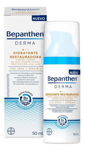 Crema Hidratante Facial Diario Bepanthen Restauradora 50ml