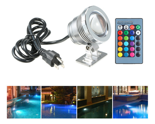 Lámpara De Piscina Sumergible Led Rgb Ac85-265v Colors