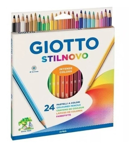 Imagen 1 de 5 de Lapices De Color Giotto X24 Stilnovo Casa Dorita