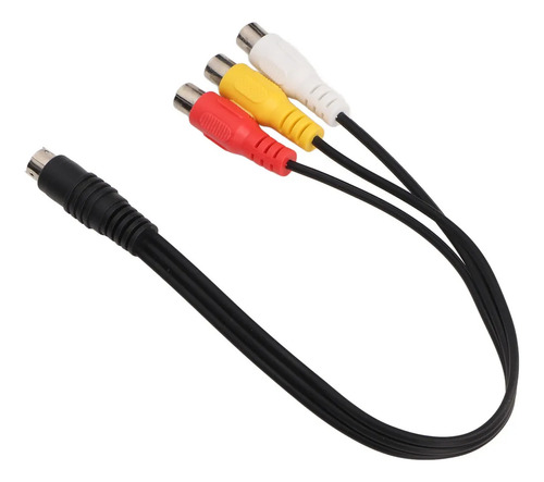 Cable S-video 4 Pines A 3 Rca Hembra Con Doble