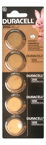 Pila Cr2032 De Boton Duracell 5 Unidades