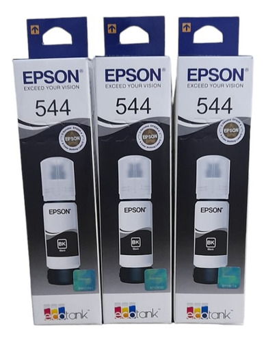 Kit X3 Tintas Epson 544 L3210 L3250 L5290 L5190