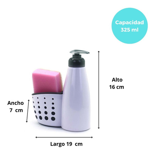 Imagen 4 de 7 de Good & Good, Dispensador De Jabón Con Porta Esponja