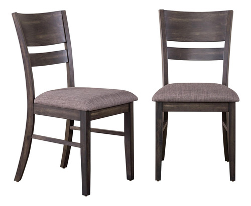 Roundhill Furniture Almeta - Juego De 2 Sillas De Comedor T.