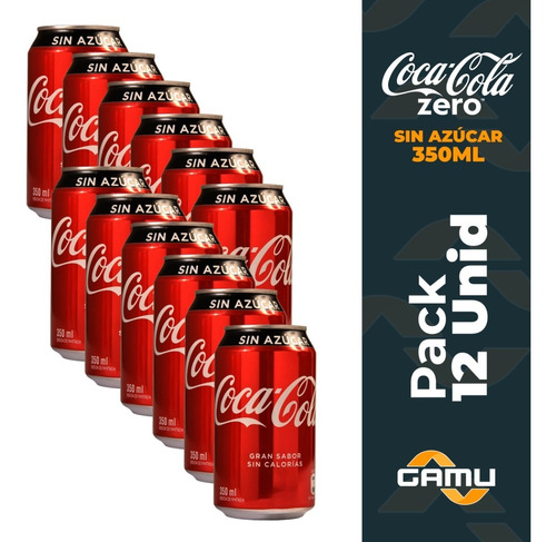 Coca-cola Zero - Sin Azucar - Pack 12 Unidades