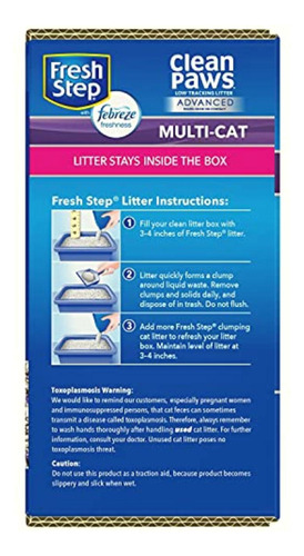 Fresh Step Advanced Clean Paws Clumping Cat Litter, Low