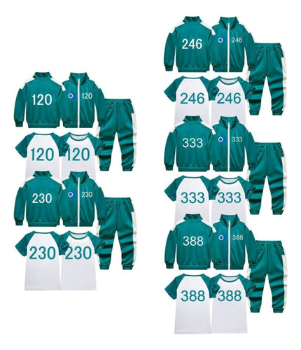 Niños Niñas Nuevo Calamar Disfraz Camiseta Set De 3