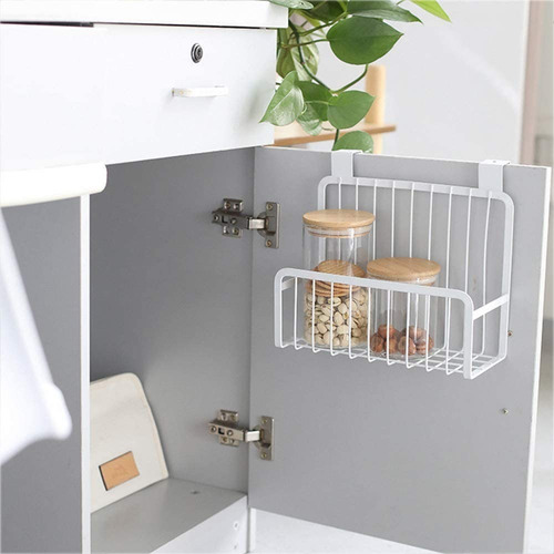 Imagen 2 de 7 de Organizador Alacena Colgante Puerta Canasto Mesada Metal