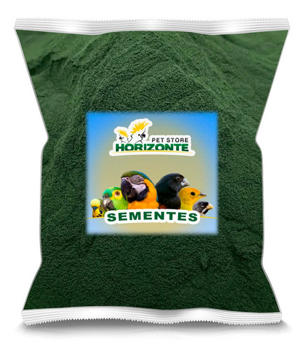 Espirulina Em Pó Pura Passarinho 50g Alga Verde Moída