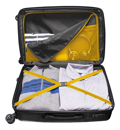 Maleta Skypeak De Viaje Rígida 24'', Color Negra Negro Rígida