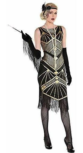 Party City Roaring 20s Flapper Girl Halloween Costume For Wo