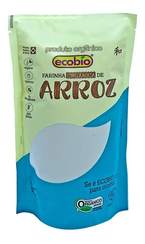 Farinha De Arroz Orgânico Branco Sem Glúten Ecobio 500 G