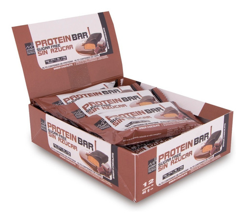 Barras De Proteína Sin Azúcar Protein Bar Sugar Free Caja X 12 Barras Chocolate O Dulce De Leche Protein Factory