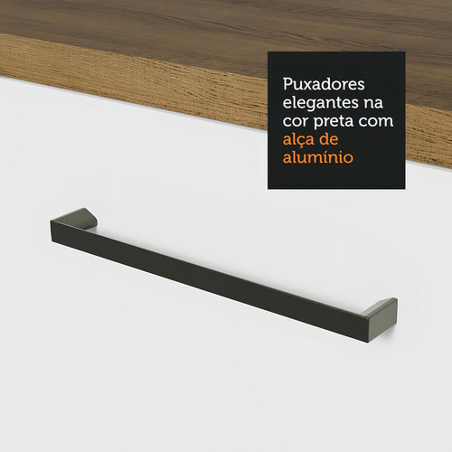 Cocina Integral Completa Modular Madesa Agata 180cm Color Rustic/Blanco 09